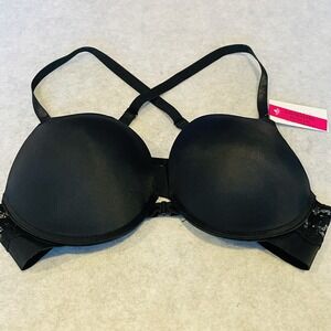 36C I Lumie Black Underwire Padded Front Closure Super Super Push Up